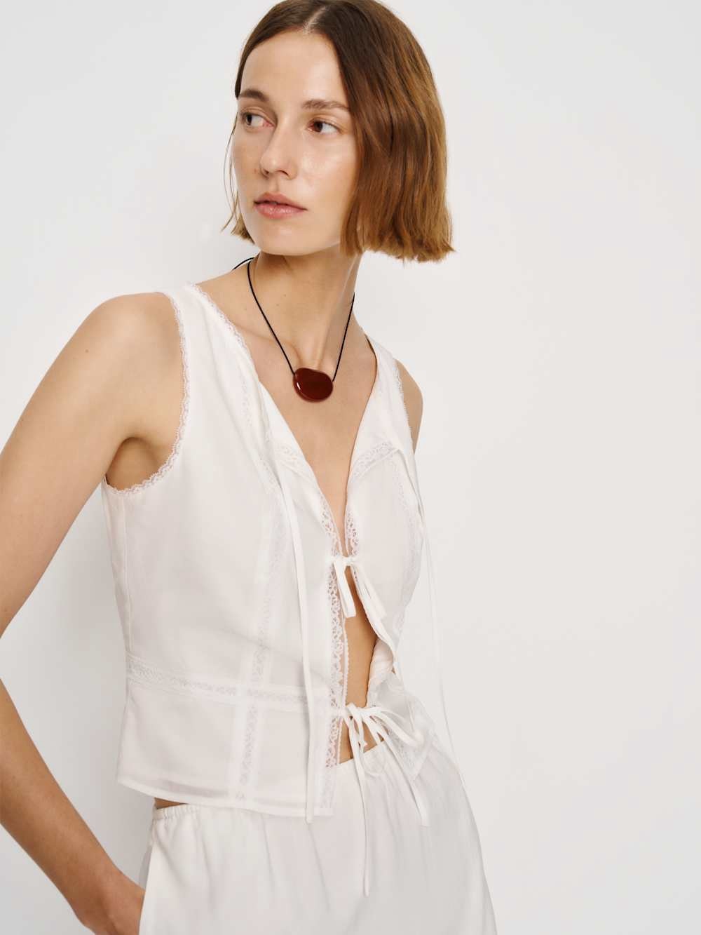 Reformation | Petites Ainsley TOP ONLY - White